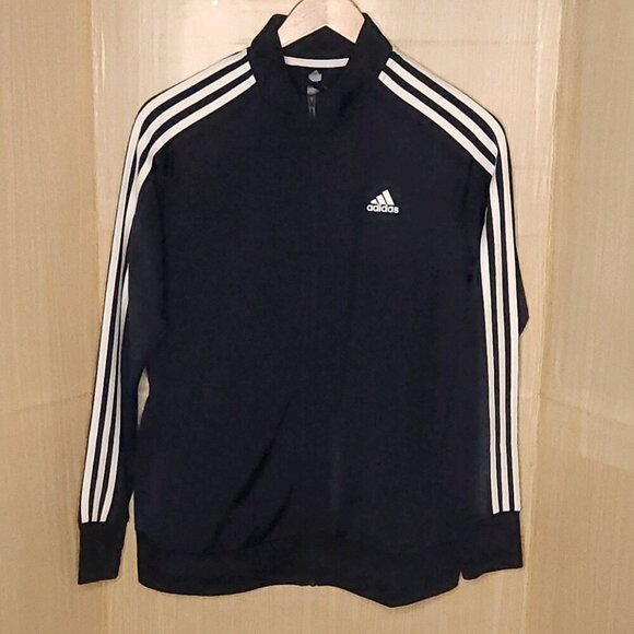 Adidas Women's Plus New Navy Blue Full Zip Jacket - Picture 1 of 6